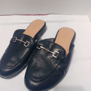 Torrid Black Leather Slip In Shoes sz.9ww